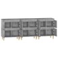 vidaXL Aparadores 3 uds madera contrachapada gris hormigón 60x35x70 cm vidaXL Aparadores 3 uds madera contrachapada gris hormigón 60x35x70 cm