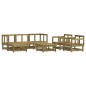 vidaXL Juego de muebles jardín 7 pzas y cojines madera pino impregnada vidaXL Juego de muebles jardín 7 pzas y cojines madera pino impregnada