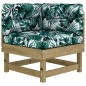 vidaXL Juego de muebles jardín 7 pzas y cojines madera pino impregnada vidaXL Juego de muebles jardín 7 pzas y cojines madera pino impregnada
