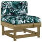 vidaXL Juego de muebles jardín 7 pzas y cojines madera pino impregnada vidaXL Juego de muebles jardín 7 pzas y cojines madera pino impregnada