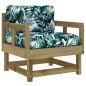 vidaXL Juego de muebles jardín 7 pzas y cojines madera pino impregnada vidaXL Juego de muebles jardín 7 pzas y cojines madera pino impregnada