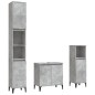 vidaXL Set muebles de baño 2 piezas madera contrachapada gris hormigón vidaXL Set muebles de baño 2 piezas madera contrachapada gris hormigón