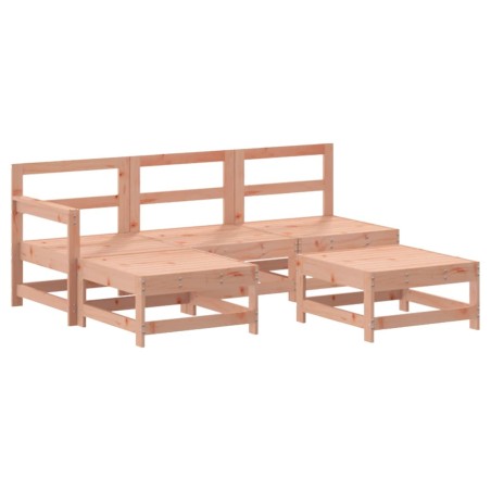 vidaXL Juego de sofás de jardín 5 pzas madera maciza de abeto Douglas