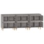 vidaXL Aparadores 3 uds madera contrachapada gris Sonoma 60x35x70 cm vidaXL Aparadores 3 uds madera contrachapada gris Sonoma 60x35x70 cm