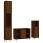 vidaXL Set de muebles baño 3 pzas madera contrachapada roble marrón vidaXL Set de muebles baño 3 pzas madera contrachapada roble marrón