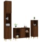 vidaXL Set de muebles baño 3 pzas madera contrachapada roble marrón vidaXL Set de muebles baño 3 pzas madera contrachapada roble marrón
