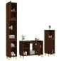 vidaXL Set de muebles baño 3 pzas madera contrachapada roble marrón vidaXL Set de muebles baño 3 pzas madera contrachapada roble marrón