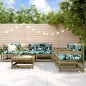 vidaXL Juego de muebles jardín 6 pzas y cojines madera pino impregnada vidaXL Juego de muebles jardín 6 pzas y cojines madera pino impregnada