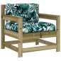 vidaXL Juego de muebles jardín 6 pzas y cojines madera pino impregnada vidaXL Juego de muebles jardín 6 pzas y cojines madera pino impregnada