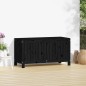 vidaXL Caja de almacenaje jardín madera de pino negro 115x49x60 cm vidaXL Caja de almacenaje jardín madera de pino negro 115x49x60 cm