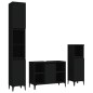 vidaXL Juego de muebles de baño 3 pzas madera contrachapada negro vidaXL Juego de muebles de baño 3 pzas madera contrachapada negro