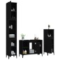 vidaXL Juego de muebles de baño 3 pzas madera contrachapada negro vidaXL Juego de muebles de baño 3 pzas madera contrachapada negro