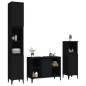 vidaXL Juego de muebles de baño 3 pzas madera contrachapada negro vidaXL Juego de muebles de baño 3 pzas madera contrachapada negro