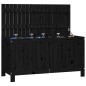 vidaXL Caja de almacenaje jardín madera de pino negro 115x49x60 cm vidaXL Caja de almacenaje jardín madera de pino negro 115x49x60 cm