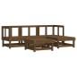 vidaXL Juego muebles jardín 5 pzas y cojines madera maciza marrón miel vidaXL Juego muebles jardín 5 pzas y cojines madera maciza marrón miel
