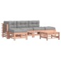 vidaXL Juego de muebles jardín 6 pzas y cojines madera abeto Douglas vidaXL Juego de muebles jardín 6 pzas y cojines madera abeto Douglas