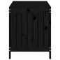 vidaXL Caja de almacenaje jardín madera de pino negro 115x49x60 cm vidaXL Caja de almacenaje jardín madera de pino negro 115x49x60 cm