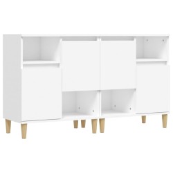 vidaXL Aparadores 2 uds madera contrachapada blanco 60x35x70 cm