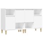 vidaXL Aparadores 2 uds madera contrachapada blanco 60x35x70 cm vidaXL Aparadores 2 uds madera contrachapada blanco 60x35x70 cm