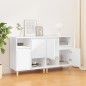 vidaXL Aparadores 2 uds madera contrachapada blanco 60x35x70 cm vidaXL Aparadores 2 uds madera contrachapada blanco 60x35x70 cm