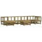 vidaXL Juego de muebles jardín 8 pzas y cojines madera pino impregnada