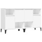 vidaXL Aparadores 2 uds madera contrachapada blanco 60x35x70 cm vidaXL Aparadores 2 uds madera contrachapada blanco 60x35x70 cm