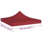 vidaXL Techo de carpa para celebraciones burdeos 3x3 m 270 g/m²