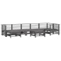 vidaXL Juego de muebles de jardín 8 pzas y cojines madera maciza gris vidaXL Juego de muebles de jardín 8 pzas y cojines madera maciza gris