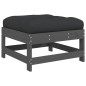 vidaXL Juego de muebles jardín 5 piezas y cojines madera maciza gris vidaXL Juego de muebles jardín 5 piezas y cojines madera maciza gris