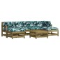vidaXL Juego de muebles jardín 7 pzas y cojines madera pino impregnada vidaXL Juego de muebles jardín 7 pzas y cojines madera pino impregnada
