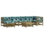 vidaXL Juego de muebles jardín 8 pzas y cojines madera pino impregnada vidaXL Juego de muebles jardín 8 pzas y cojines madera pino impregnada