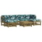 vidaXL Juego de muebles jardín 7 pzas y cojines madera pino impregnada vidaXL Juego de muebles jardín 7 pzas y cojines madera pino impregnada
