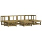 vidaXL Juego de muebles jardín 7 pzas y cojines madera pino impregnada vidaXL Juego de muebles jardín 7 pzas y cojines madera pino impregnada