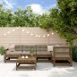 vidaXL Juego muebles jardín 6 pzas y cojines madera maciza marrón miel vidaXL Juego muebles jardín 6 pzas y cojines madera maciza marrón miel