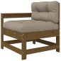 vidaXL Juego muebles jardín 6 pzas y cojines madera maciza marrón miel vidaXL Juego muebles jardín 6 pzas y cojines madera maciza marrón miel