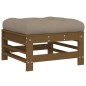 vidaXL Juego muebles jardín 7 pzas y cojines madera maciza marrón miel vidaXL Juego muebles jardín 7 pzas y cojines madera maciza marrón miel
