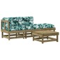 vidaXL Juego de muebles jardín 4 pzas y cojines madera pino impregnada vidaXL Juego de muebles jardín 4 pzas y cojines madera pino impregnada