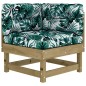 vidaXL Juego de muebles jardín 4 pzas y cojines madera pino impregnada vidaXL Juego de muebles jardín 4 pzas y cojines madera pino impregnada