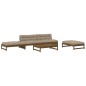 vidaXL Juego muebles jardín 5 pzas y cojines madera maciza marrón miel vidaXL Juego muebles jardín 5 pzas y cojines madera maciza marrón miel