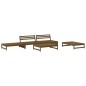 vidaXL Juego muebles jardín 5 pzas y cojines madera maciza marrón miel vidaXL Juego muebles jardín 5 pzas y cojines madera maciza marrón miel