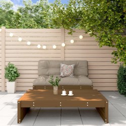 vidaXL Juego muebles jardín 2 pzas y cojines madera maciza marrón miel