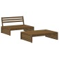 vidaXL Juego muebles jardín 2 pzas y cojines madera maciza marrón miel vidaXL Juego muebles jardín 2 pzas y cojines madera maciza marrón miel
