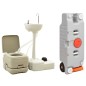 vidaXL Juego inodoro con lavabo y depósito agua portátil para camping vidaXL Juego inodoro con lavabo y depósito agua portátil para camping