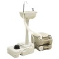 vidaXL Juego inodoro con lavabo y depósito agua portátil para camping vidaXL Juego inodoro con lavabo y depósito agua portátil para camping