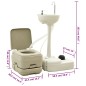 vidaXL Juego inodoro con lavabo y depósito agua portátil para camping vidaXL Juego inodoro con lavabo y depósito agua portátil para camping