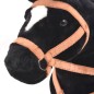 vidaXL Caballo de juguete de pie de peluche negro vidaXL Caballo de juguete de pie de peluche negro