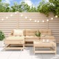 vidaXL Juego de sofás de jardín 5 piezas madera maciza de pino vidaXL Juego de sofás de jardín 5 piezas madera maciza de pino
