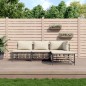 vidaXL Juego de muebles de jardín 4 pzas cojines antracita ratán PE vidaXL Juego de muebles de jardín 4 pzas cojines antracita ratán PE