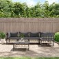 vidaXL Juego de muebles de jardín 6 pzas cojines antracita ratán PE