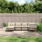 vidaXL Juego de muebles de jardín 6 pzas cojines antracita ratán PE vidaXL Juego de muebles de jardín 6 pzas cojines antracita ratán PE